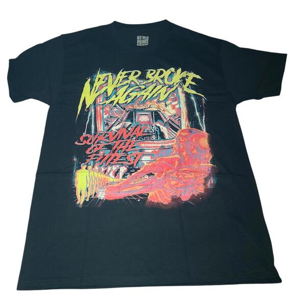 Never Broke Again Graphic Tee - Survival of the Fittest - Picture 1 of 4